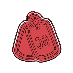 Dog Tag Cookie Cutter