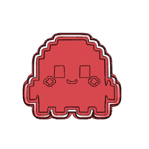 8 Bit Ghost Cookie Cutter