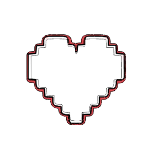 Pixel Heart Cookie Cutter