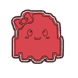 Pixel Ghost Cookie Cutter