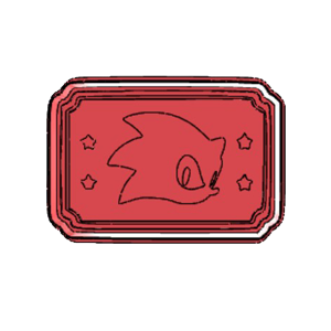 Sonic Badge Cookie Cutter