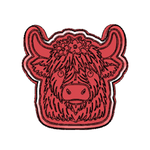 Highland Cow Face Cookie Cutter
