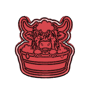 Cow in Tub Cookie Cutter