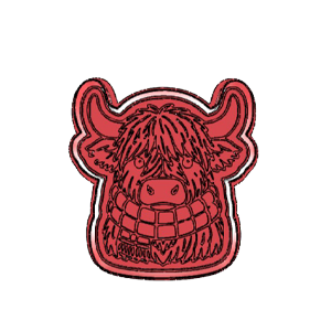 Highland Cow Girl Cookie Cutter