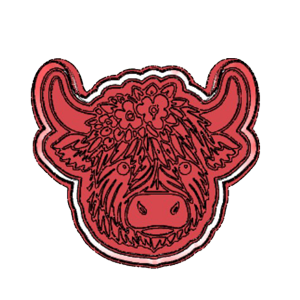 Fluffy Highland Cow Head Cookie Cutter
