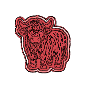 Standing Highland Cow Cookie Cutter