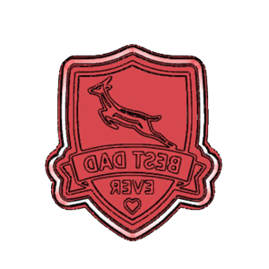 Best Dad Springbok Badge Cookie Cutter