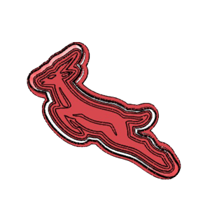 Springbok Jumping Cookie Cutter