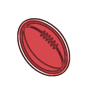 Rugby Ball Cookie Cutter