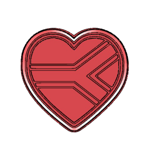 SA Heart Flag Cookie Cutter