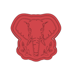 Elephant Head Cookie Cutter