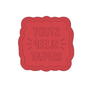 Study Sleep Repeat Cookie Cutter