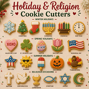 Holiday and Religion Cookie Cutters