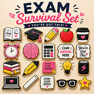 Exam Survival Cookie Cutters