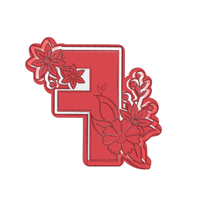 Flower Alphabet F Cookie Cutter