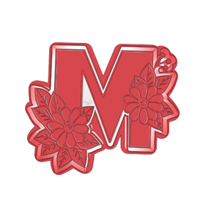Flower Alphabet M Cookie Cutter
