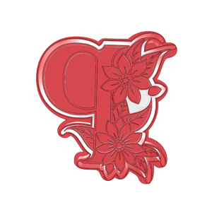 Flower Alphabet P Cookie Cutter