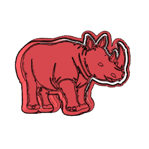 Big 5 Rhino Cookie Cutter