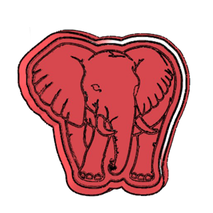 Big 5 Elephant Cookie Cutter