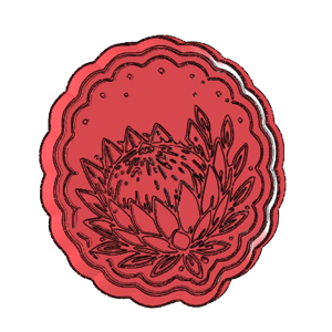 Protea Lace Frame Cookie Cutter