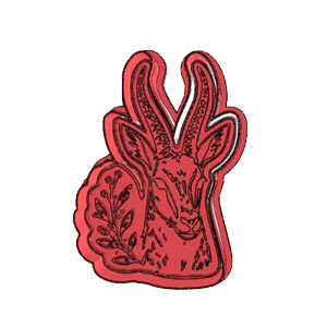Springbok Head Cookie Cutter