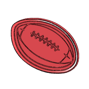 Rugby Ball Cookie Cutter