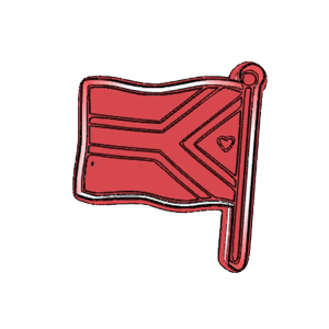 Flag on Pole Cookie Cutter