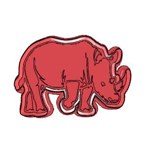 Rhino Cookie Cutter