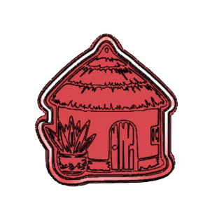Rustic Hut Cookie Cutter
