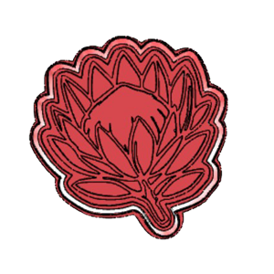 Protea Bloom Crest Cookie Cutter