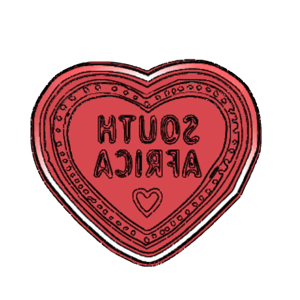 South Africa Love Heart Cookie Cutter