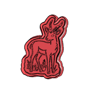 Standing Springbok Cookie Cutter