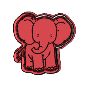 Safari Elephant Cookie Cutter