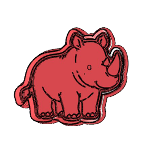 Safari Rhino Cookie Cutter