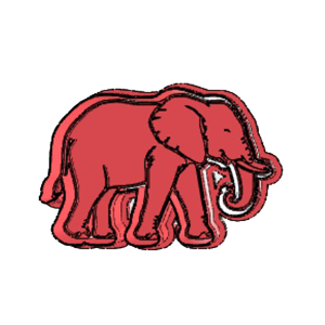 Safari Elephant Silhouette Cookie Cutter
