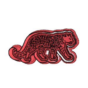 Walking Leopard Cutter Cookie Cutter
