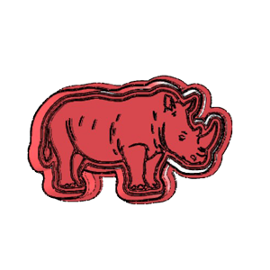 Safari Rhino Cookie Cutter