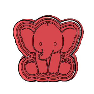Safari Elephant Cookie Cutter | Cute Jungle Animal Cutter for Safari Birthday Cookies