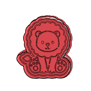 Safari Lion Cookie Cutter | Cute Jungle Animal Cookie Cutter for Baby Shower & Birthday Cookies