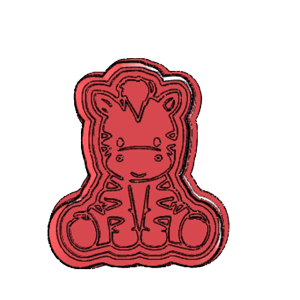 Safari Zebra Cookie Cutter | Cute Safari Animal Cutter for Jungle Party Cookies