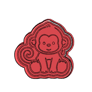 Safari Monkey Cookie Cutter | Jungle Animal Cookie Cutter for Safari Birthday Treats