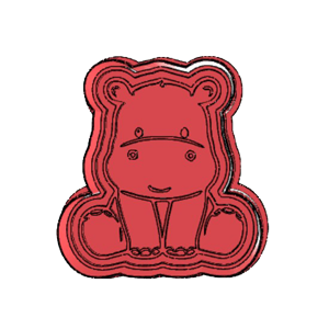 Safari Hippo Cookie Cutter | Cute Safari Cookie Cutter for Animal Theme Cookies