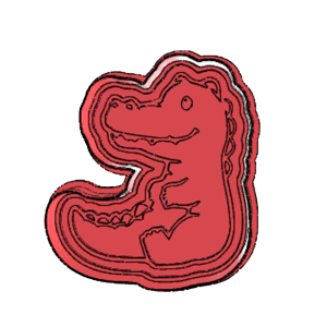 Safari Crocodile Cookie Cutter | Reptile Safari Cookie Cutter for Jungle Party Cookies