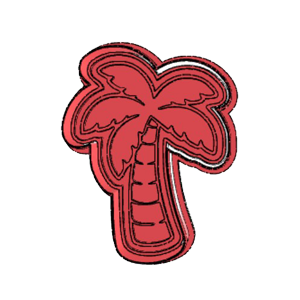 Safari Palm Tree Cookie Cutter | Tropical Safari Cookie Cutter for Summer Cookies