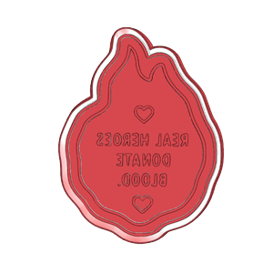 Heroes Donate Blood Cookie Cutter