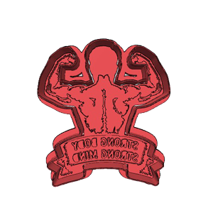 Strong Body and Mind Cookie Cutter