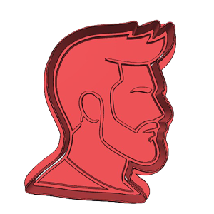 Bearded Man Cookie Cutter