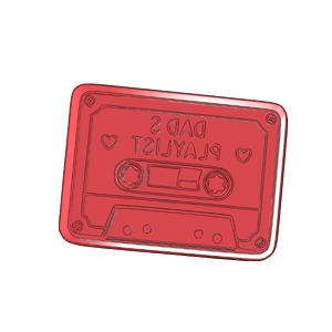 Playlist Cassette Cookie Cutter