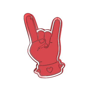 Rock Hands Cookie Cutter