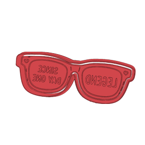 Legend Glasses Cookie Cutter
